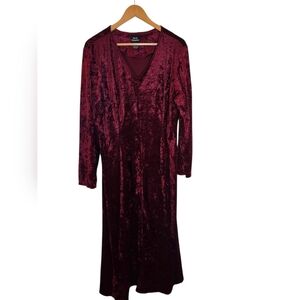 Brett Alixander Burgundy Velvet Dress Size 16